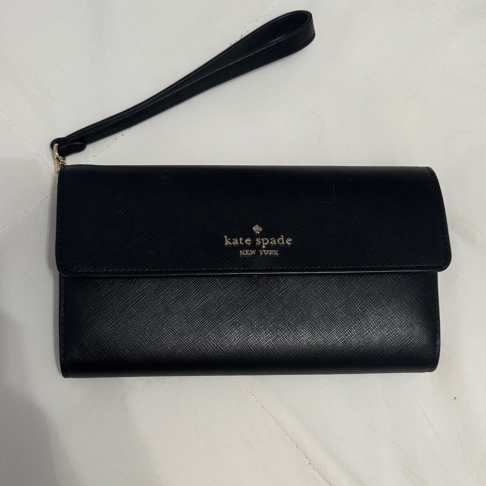 Kate Spade Elegant Black Wristlet Clutch